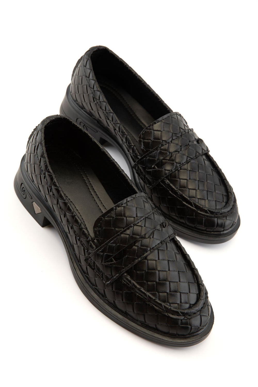 Brielle Siyah Örgü Dokulu Kadın Loafer