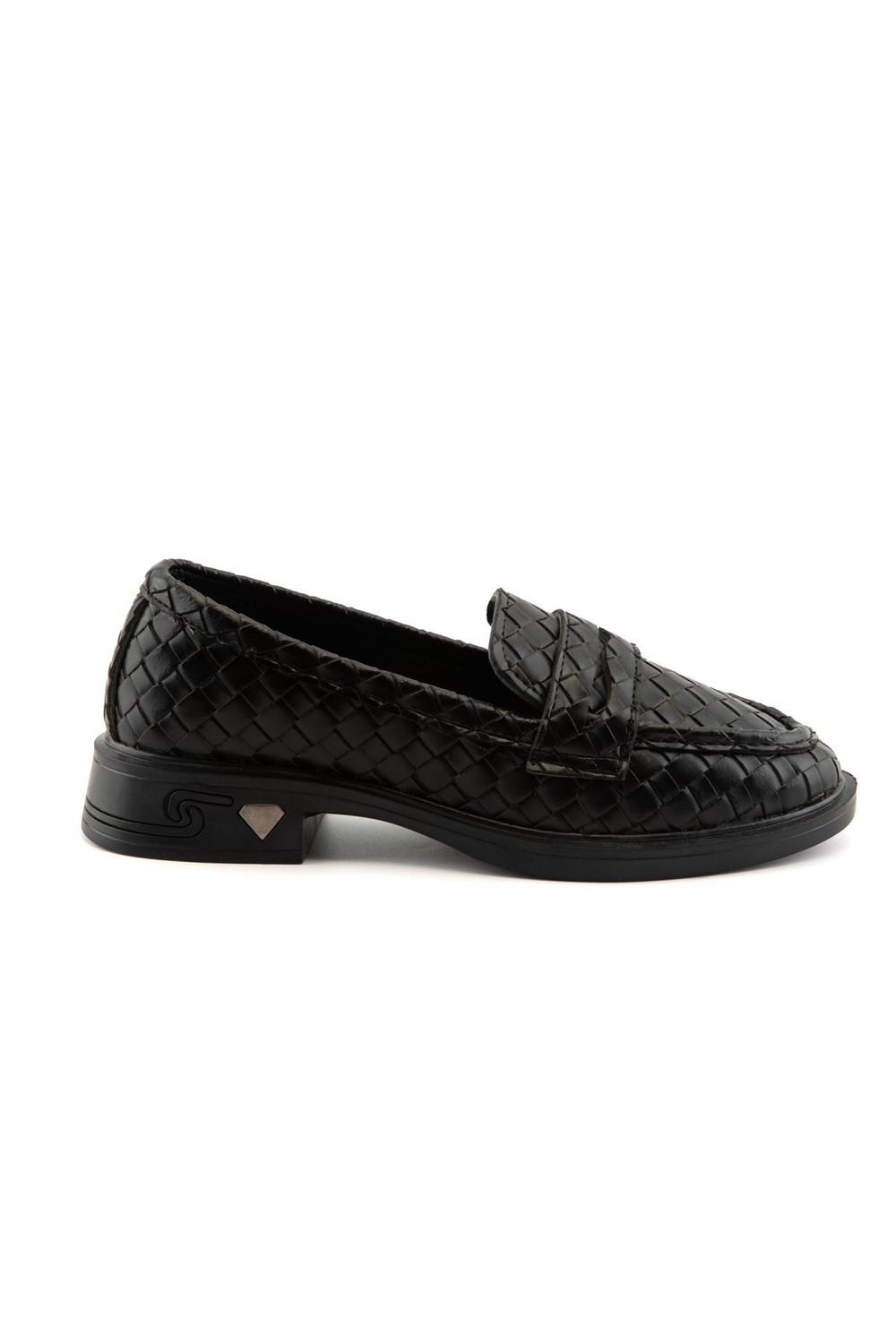 Brielle Siyah Örgü Dokulu Kadın Loafer