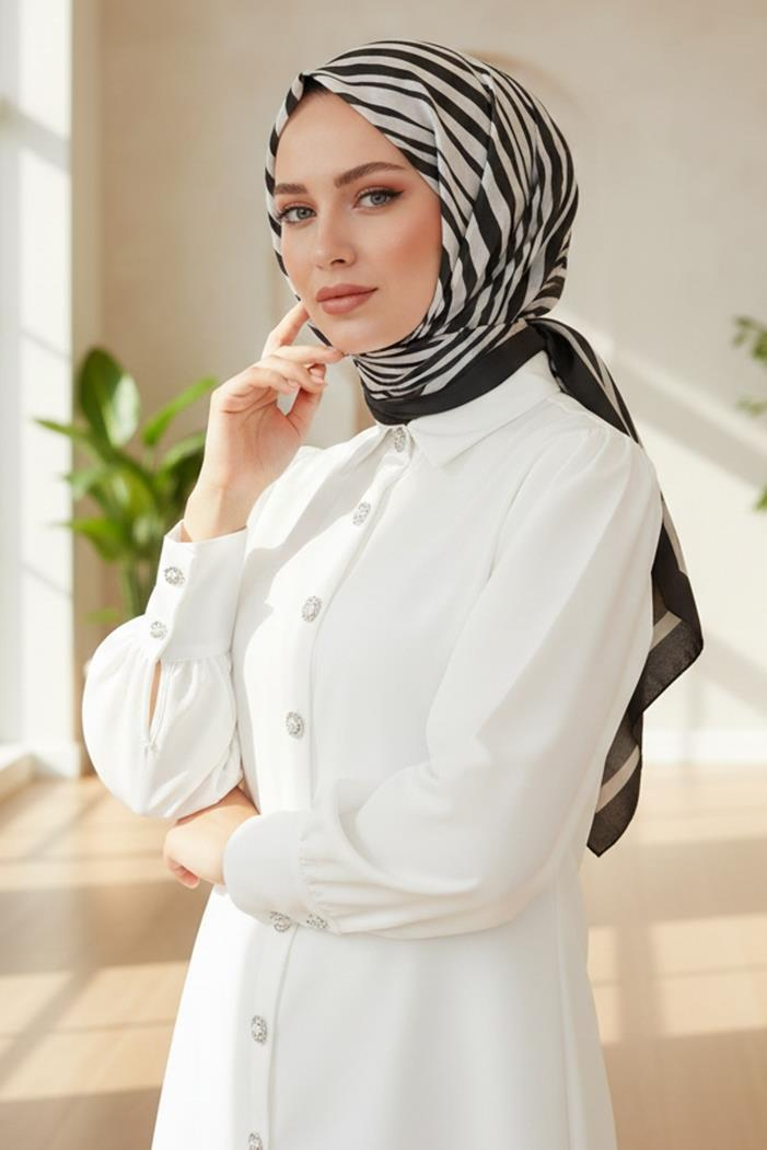 Alise Desenli Soft Eşarp 1173 - Bej