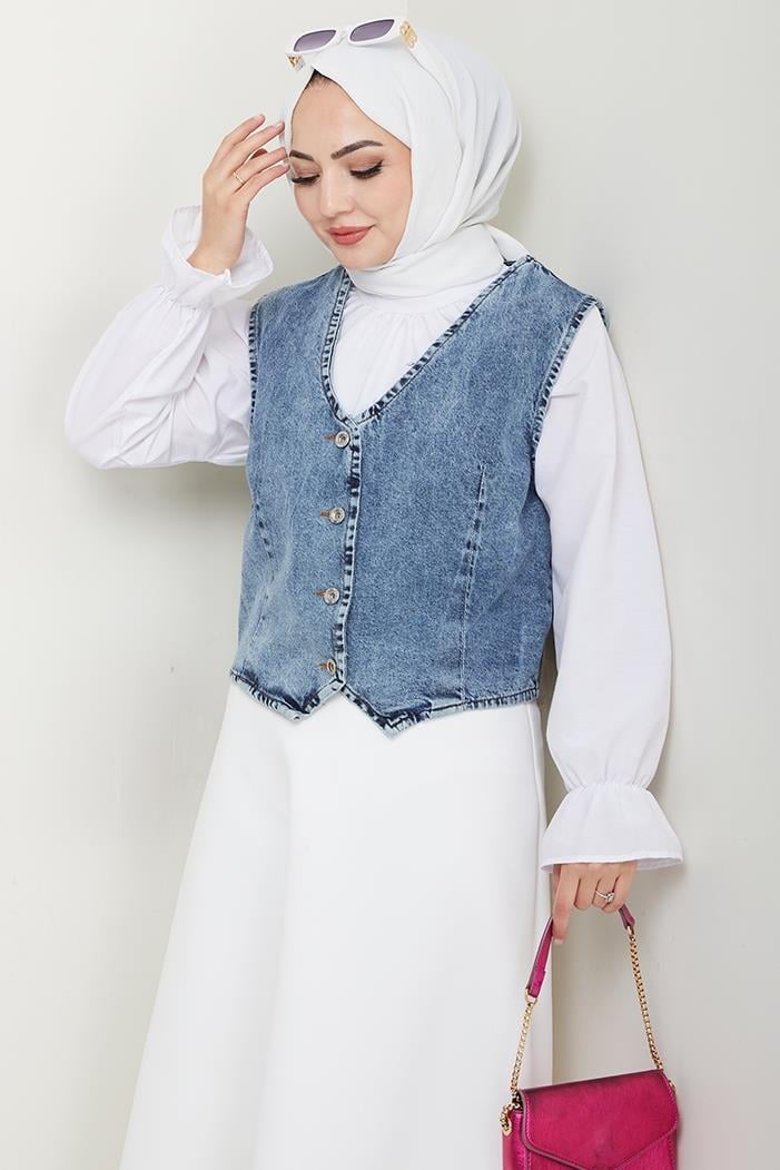 Asyel Kot Yelek 1430 - Açık Mavi