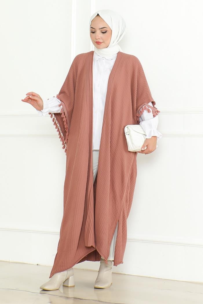 Balca Oversize Triko Panço 1195 - Gül Kurusu