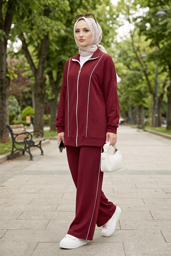 Biyeli Oysho İkili Takım 1608 - Bordo