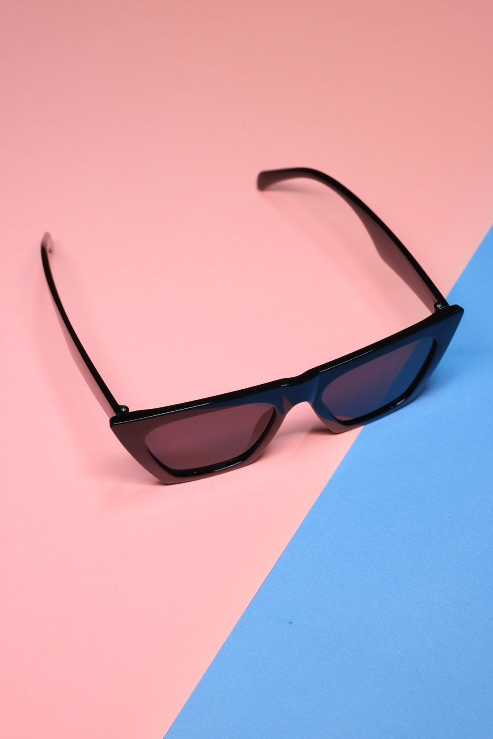 Kalın Cat Eye Güneş Gözlük -Siyah