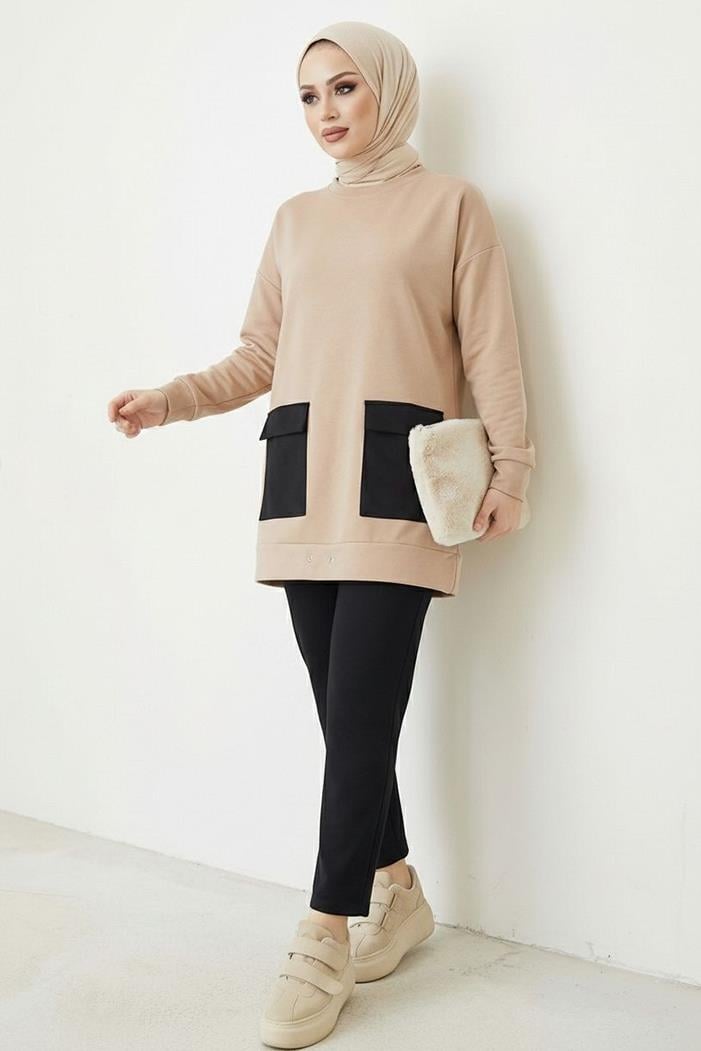 Kapak Cepli İkili Takım 1666 - Vizon