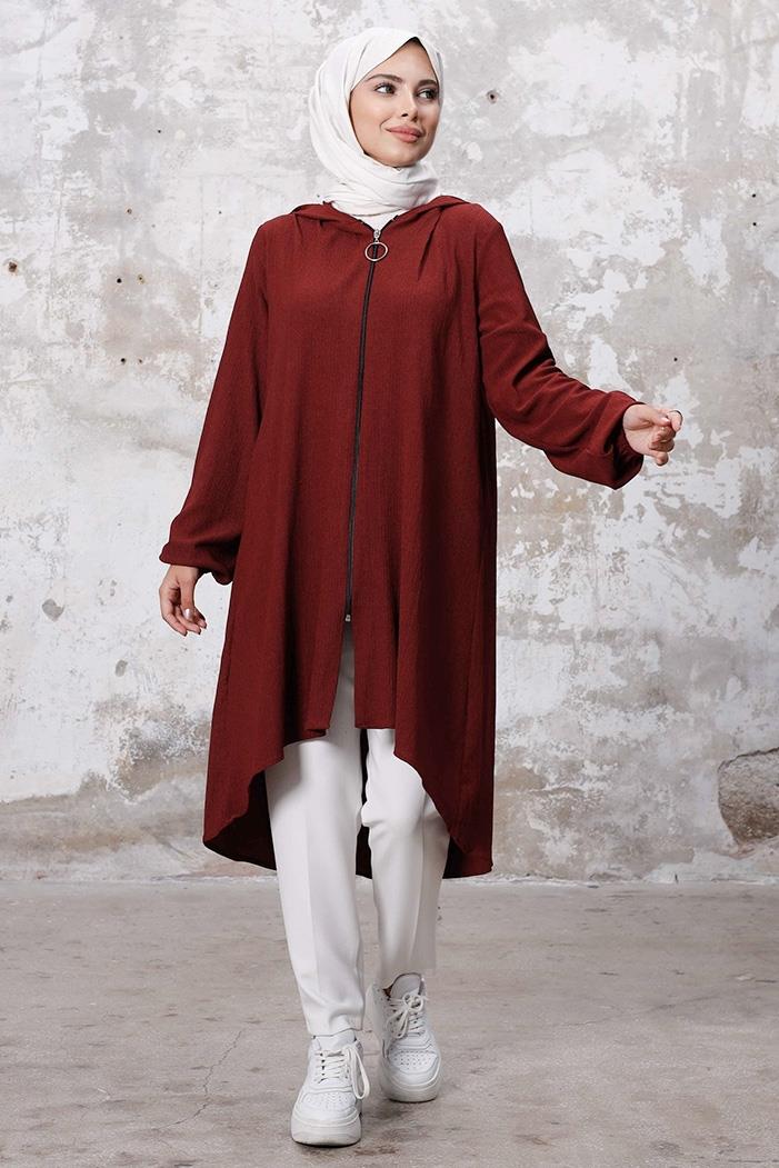 Kapüşonlu Bürümcük Kap 1254 - Bordo