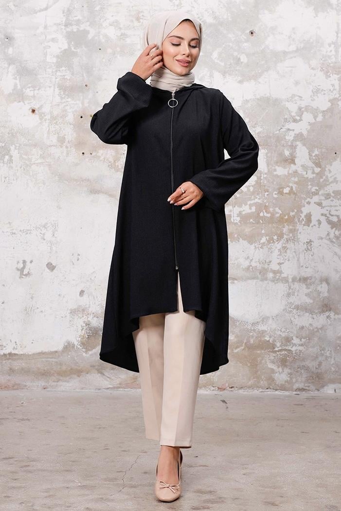 Kapüşonlu Bürümcük Kap 1254 - Siyah