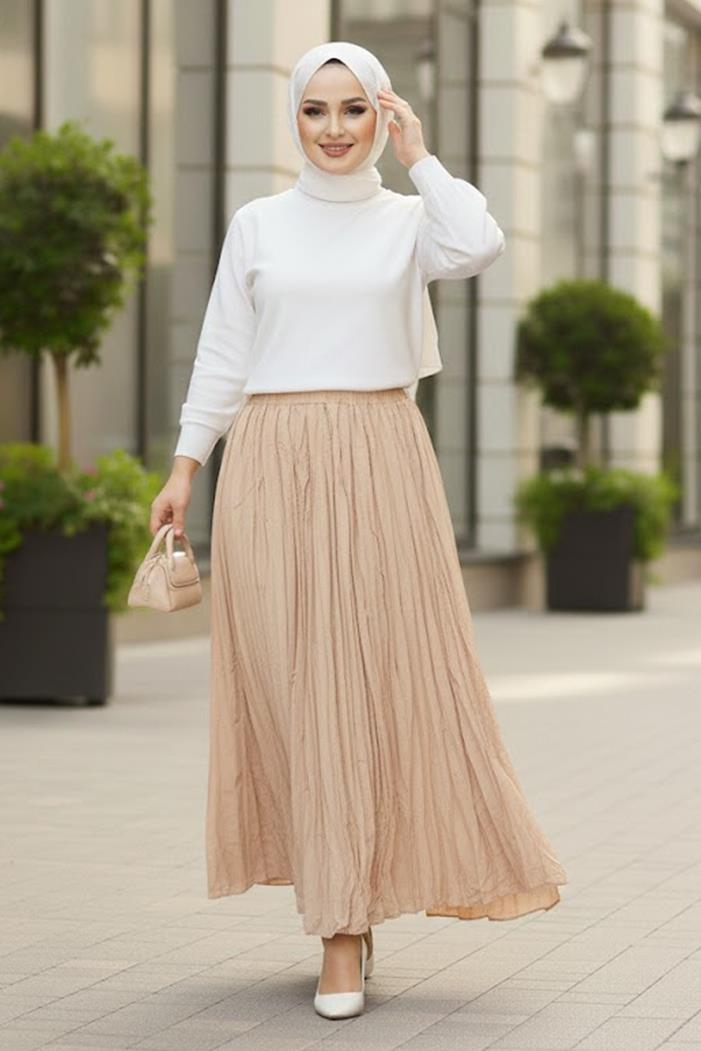 Kraşlı Bohem Etek 1398 - Taş