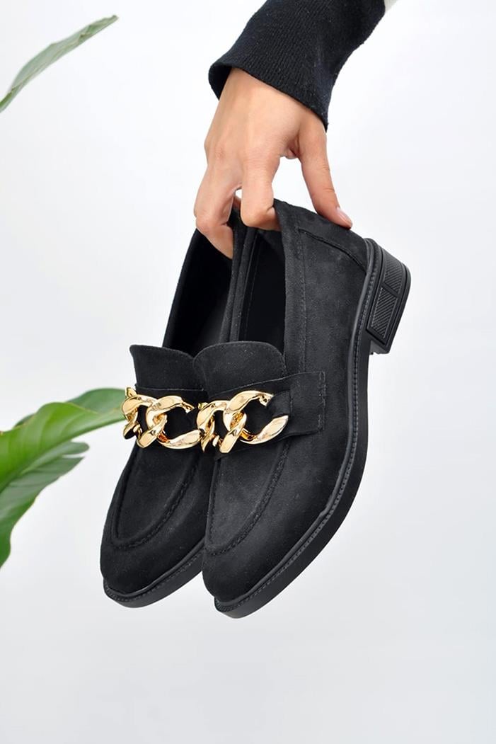 Süet Tokalı Ayakkabı 815 - Siyah