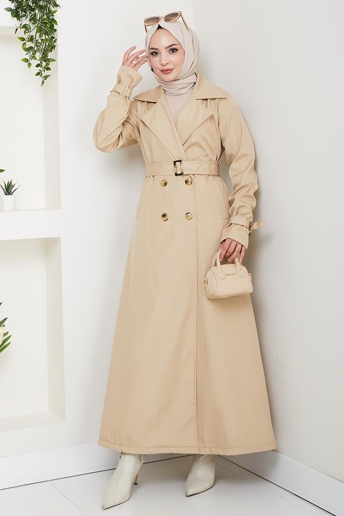 Tam Boy Su Geçirmez Trenç 1596 - Taş