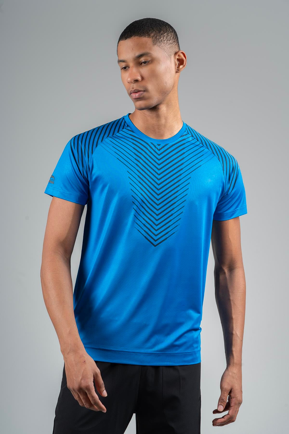 Maraton Active Regular Erkek Bisiklet Yaka  Reglan Kol Koşu Saks T-shirt 23219