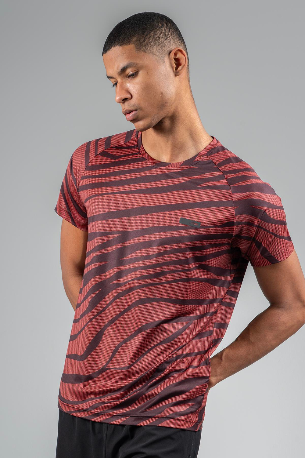 Maraton Active Regular Erkek Bisiklet Yaka  Reglan Kol Koşu Kırmızı T-shirt 22734