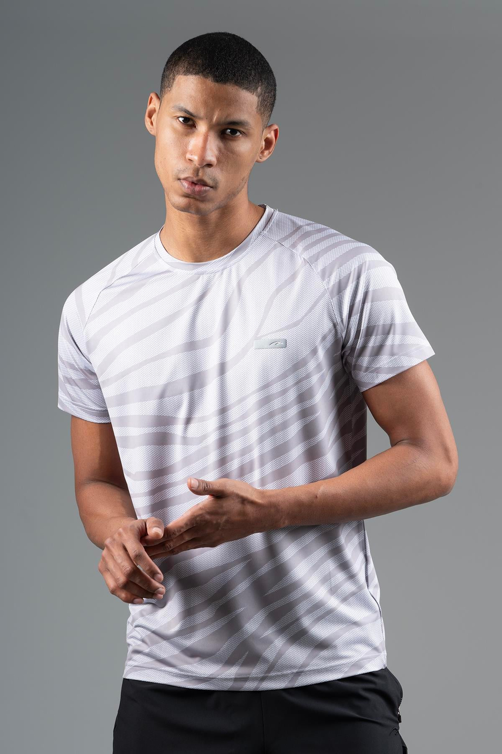 Maraton Active Regular Erkek Bisiklet Yaka  Reglan Kol Koşu Beyaz T-shirt 22734