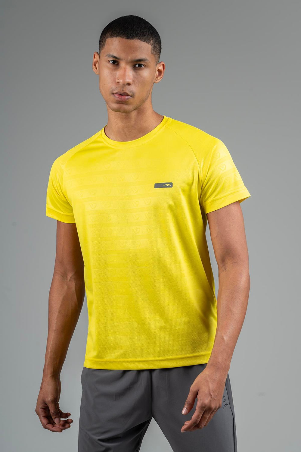 Maraton Active Regular Erkek Bisiklet Yaka  Reglan Kol Koşu Sarı T-shirt 22742