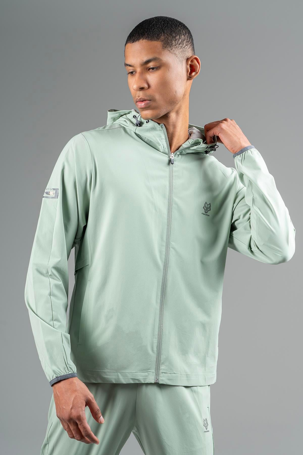 Maraton Active Regular Erkek Kapşonlu  Reglan Kol Basic  Eşofman Üstü 22668