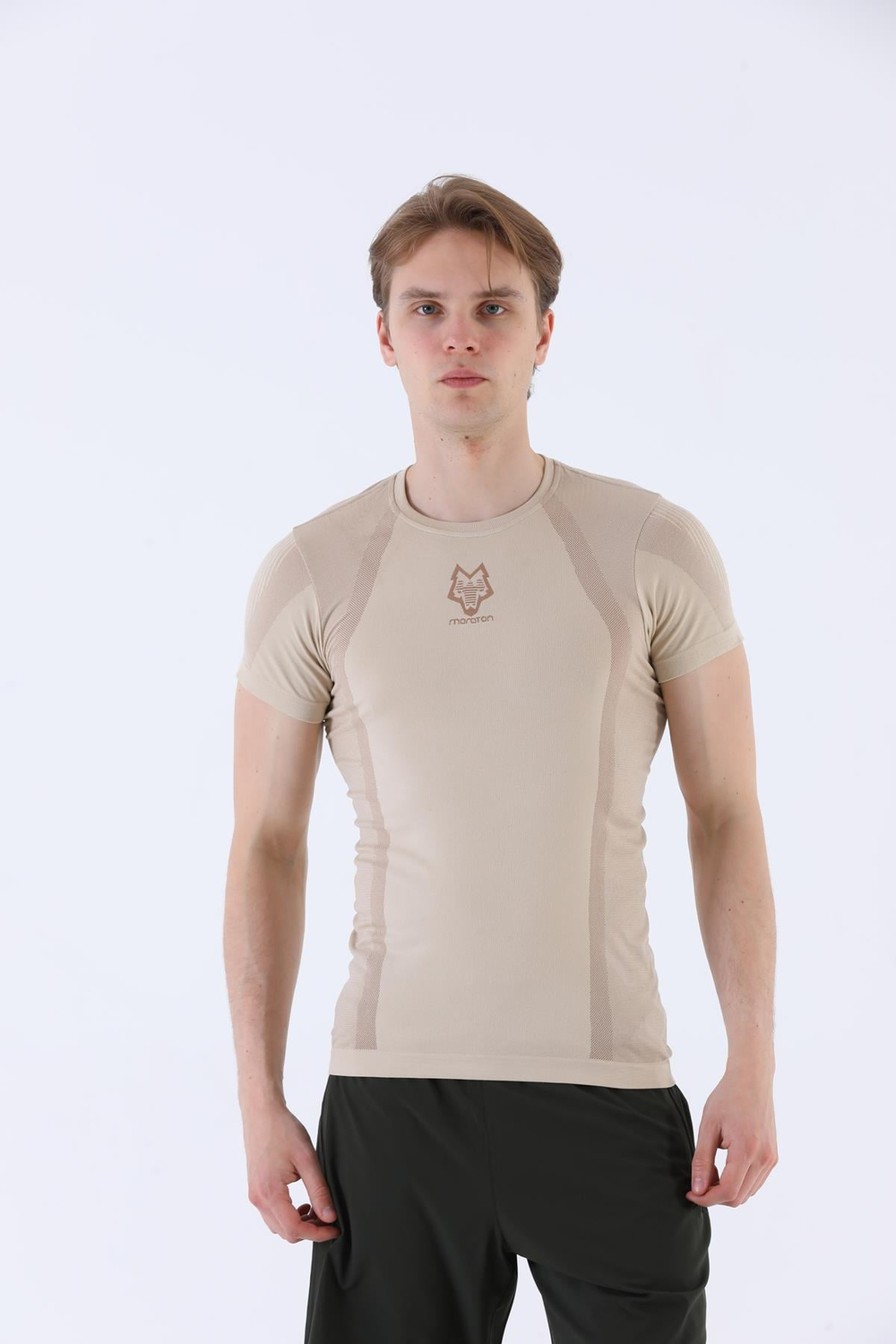 Maraton Active SlimFit Erkek Bisiklet Yaka  Kısa Kol Koşu T-shirt 821070