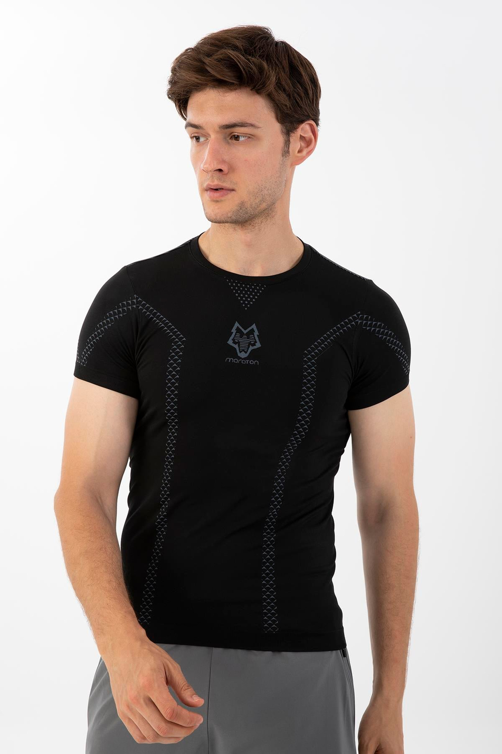 Maraton Active SlimFit Erkek Bisiklet Yaka  Kısa Kol Koşu T-shirt 821074
