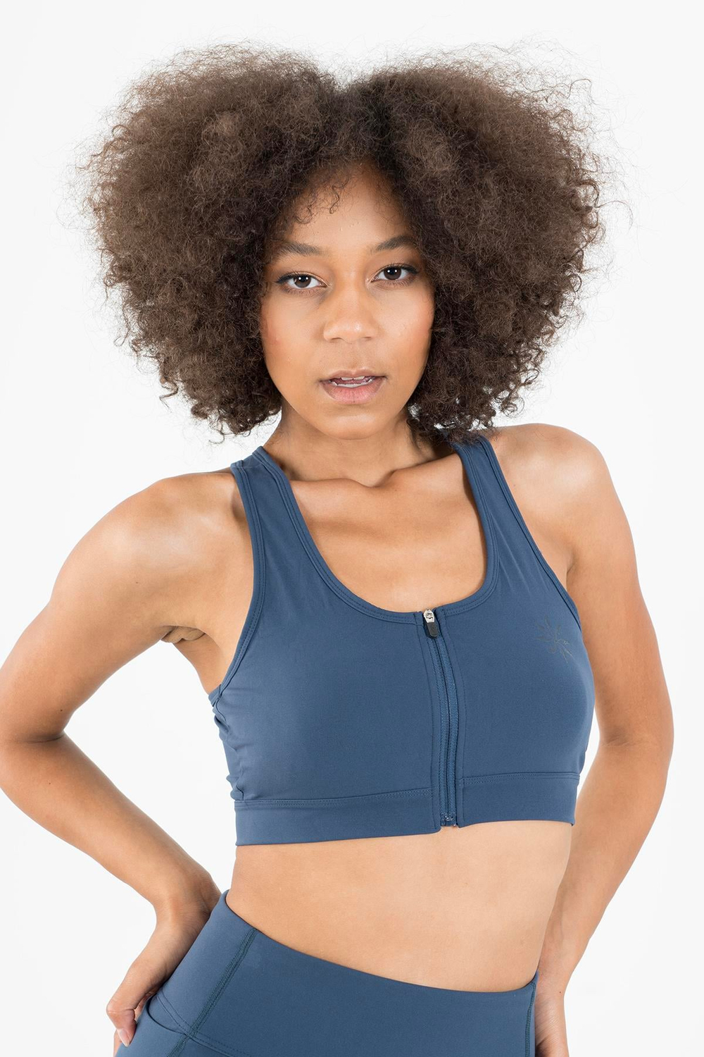 Maraton Active SlimFit Kadın Atlet Yaka  Kolsuz Fitness Navy Bra 22265