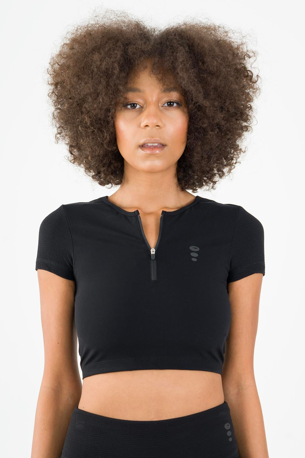 Maraton Active SlimFit Kadın Bisiklet Yaka  Kısa Kol Fitness Crop Top 21973