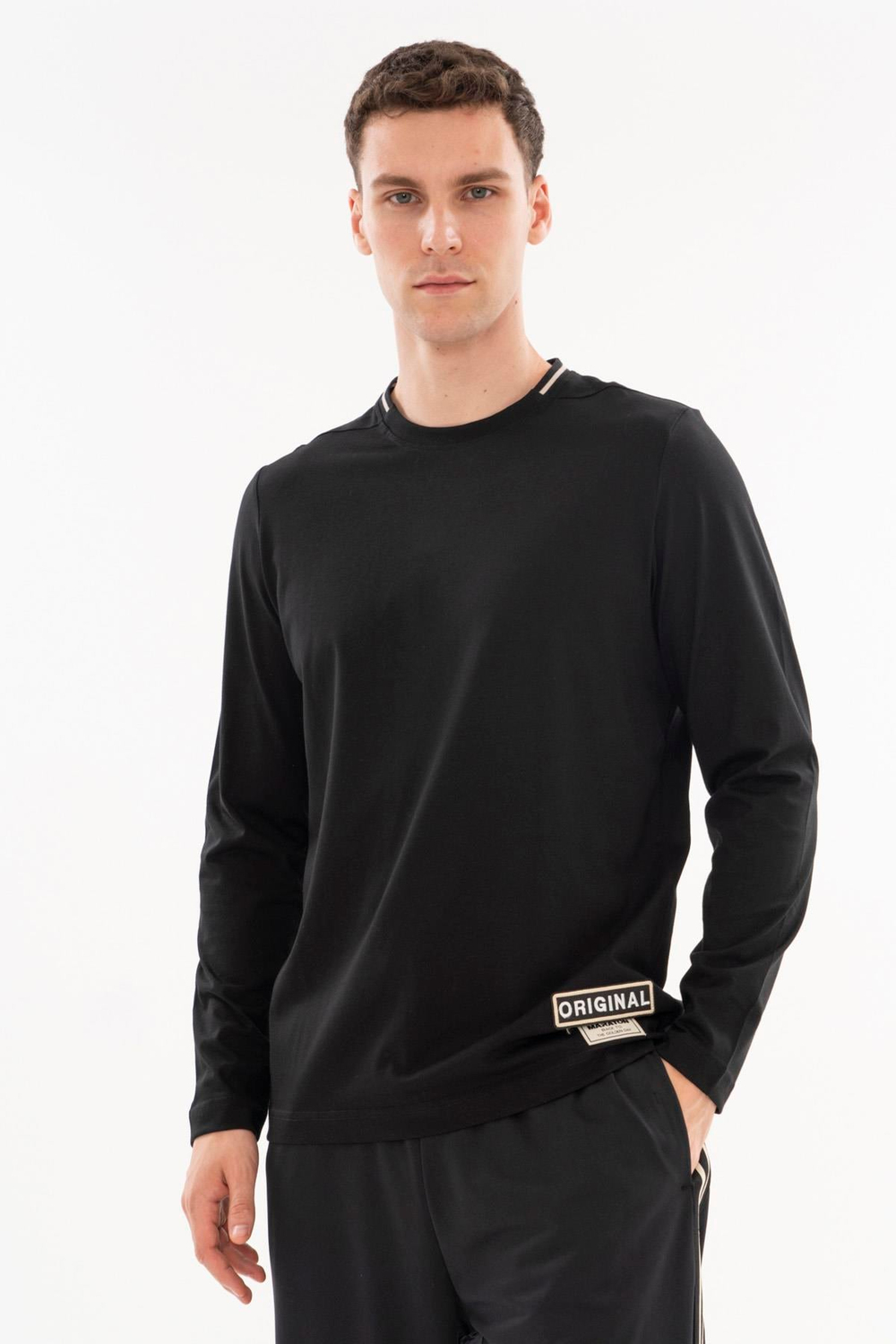 Maraton Comfort Erkek Bisiklet Yaka  Siyah- Sweatshirt