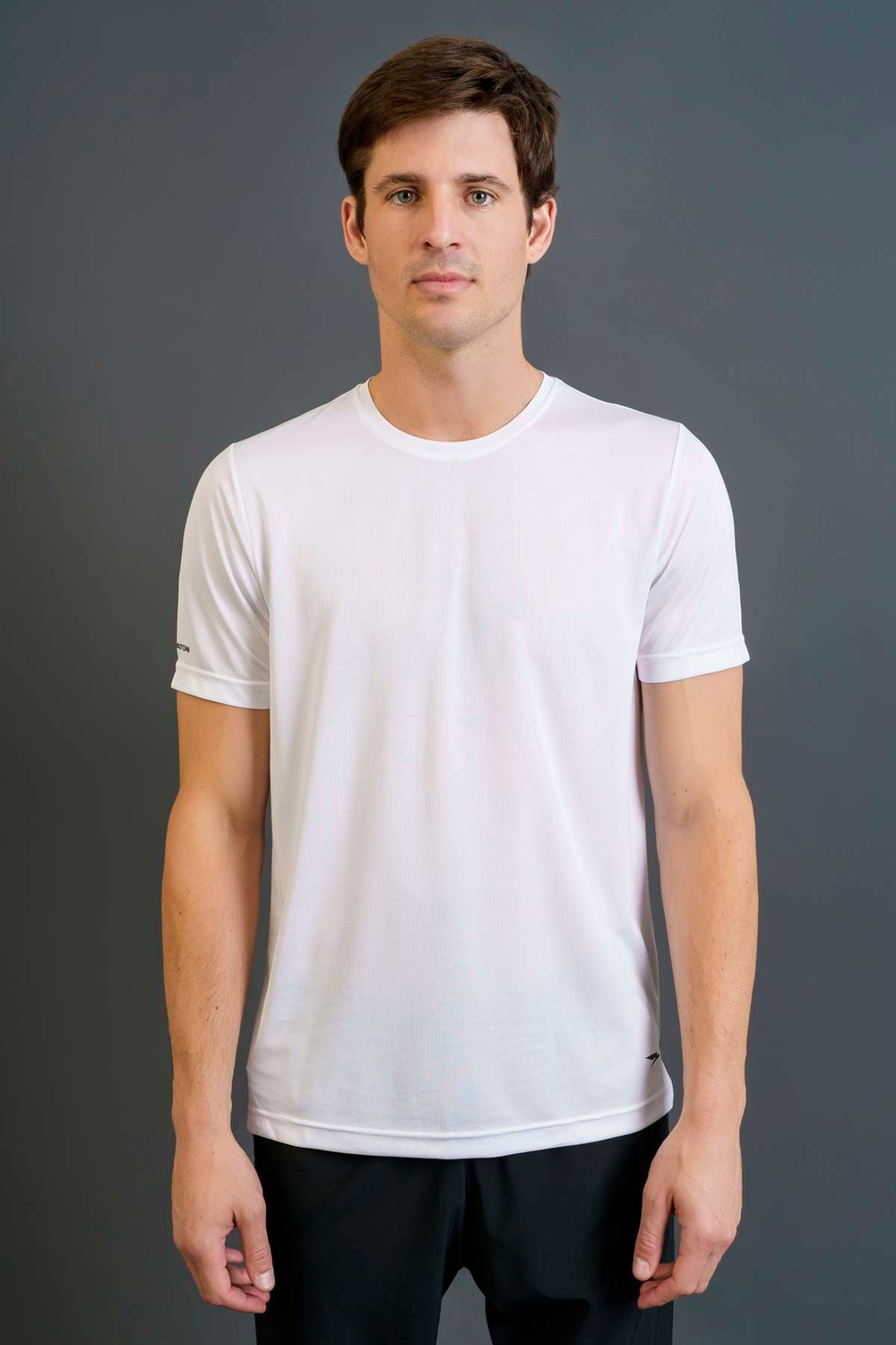Maraton Regular Erkek Bisiklet Yaka  Beyaz T-shirt