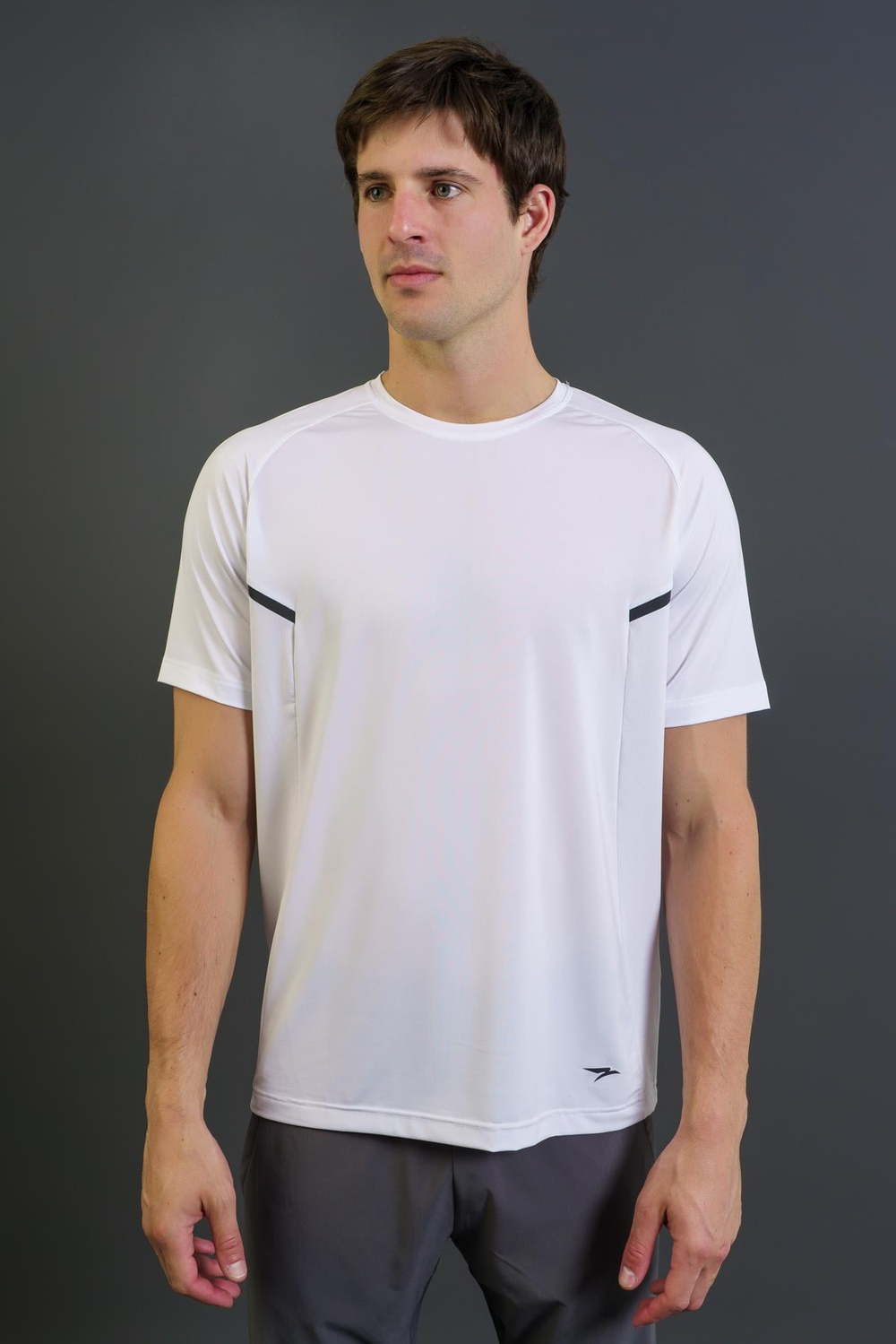 Maraton Regular Erkek Bisiklet Yaka  Reglan Kol Beyaz T-shirt T-SHIRT