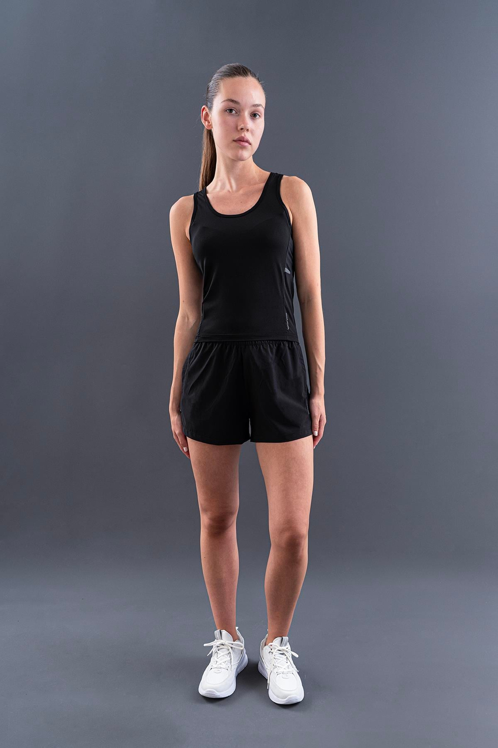 Maraton SlimFit Kadın Bisiklet Yaka  Kolsuz Siyah Atlet 23888