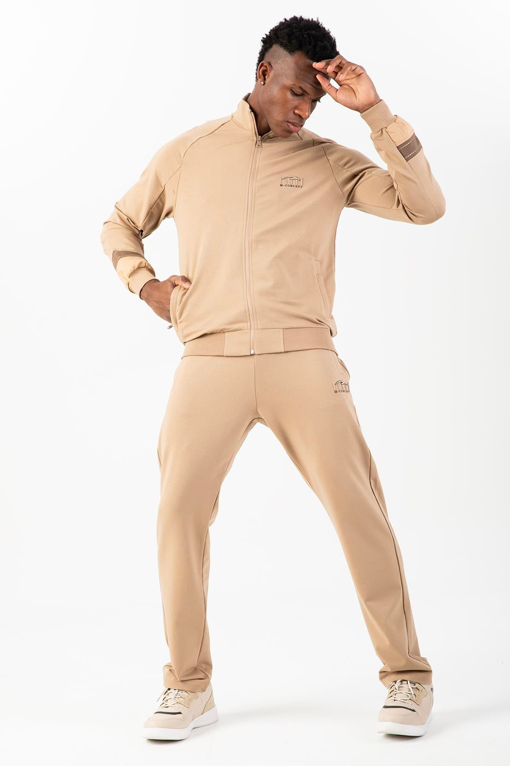 Maraton Sportswear Comfort Erkek Dik Yaka Düz Paça Reglan Kol Basic  Eşofman Takımı 22315