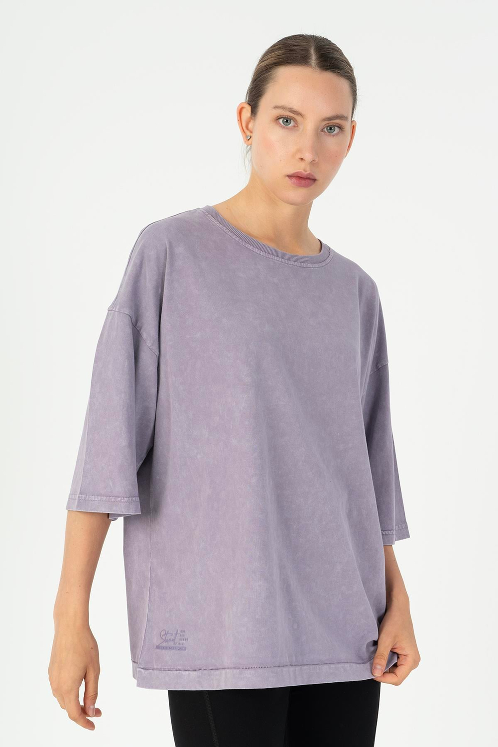 Maraton Sportswear Comfort Kadın Bisiklet Yaka  Kısa Kol Basic  T-shirt 23276