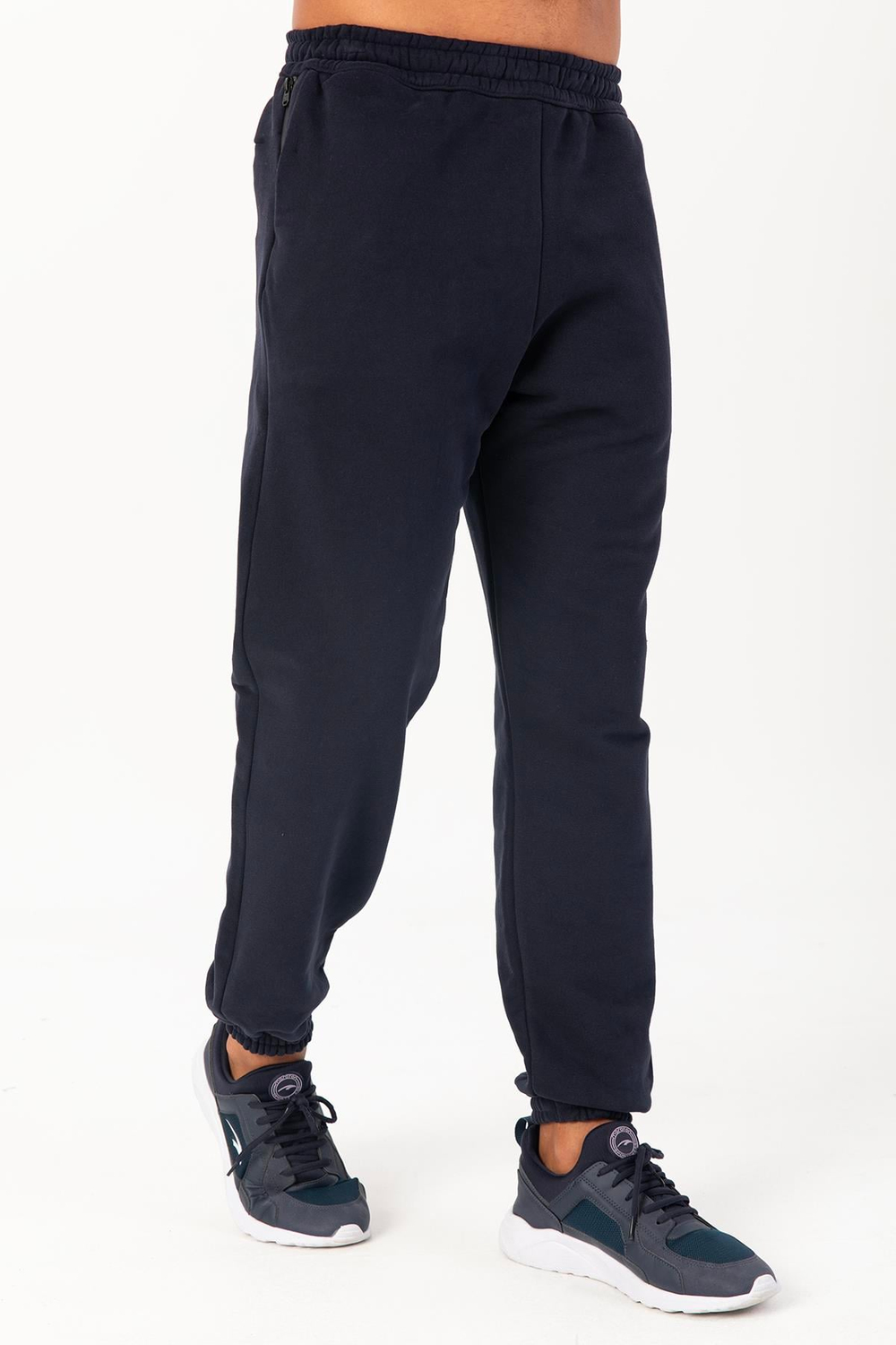 Maraton Sportswear Oversize Erkek  Lastik Paça  Basic Lacivert Eşofman Altı 22398