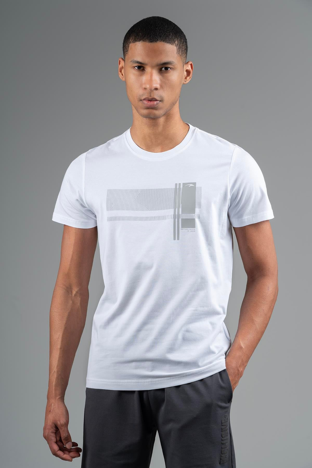 Maraton Sportswear Regular Erkek Bisiklet Yaka  Kısa Kol Basic Beyaz T-shirt 22572