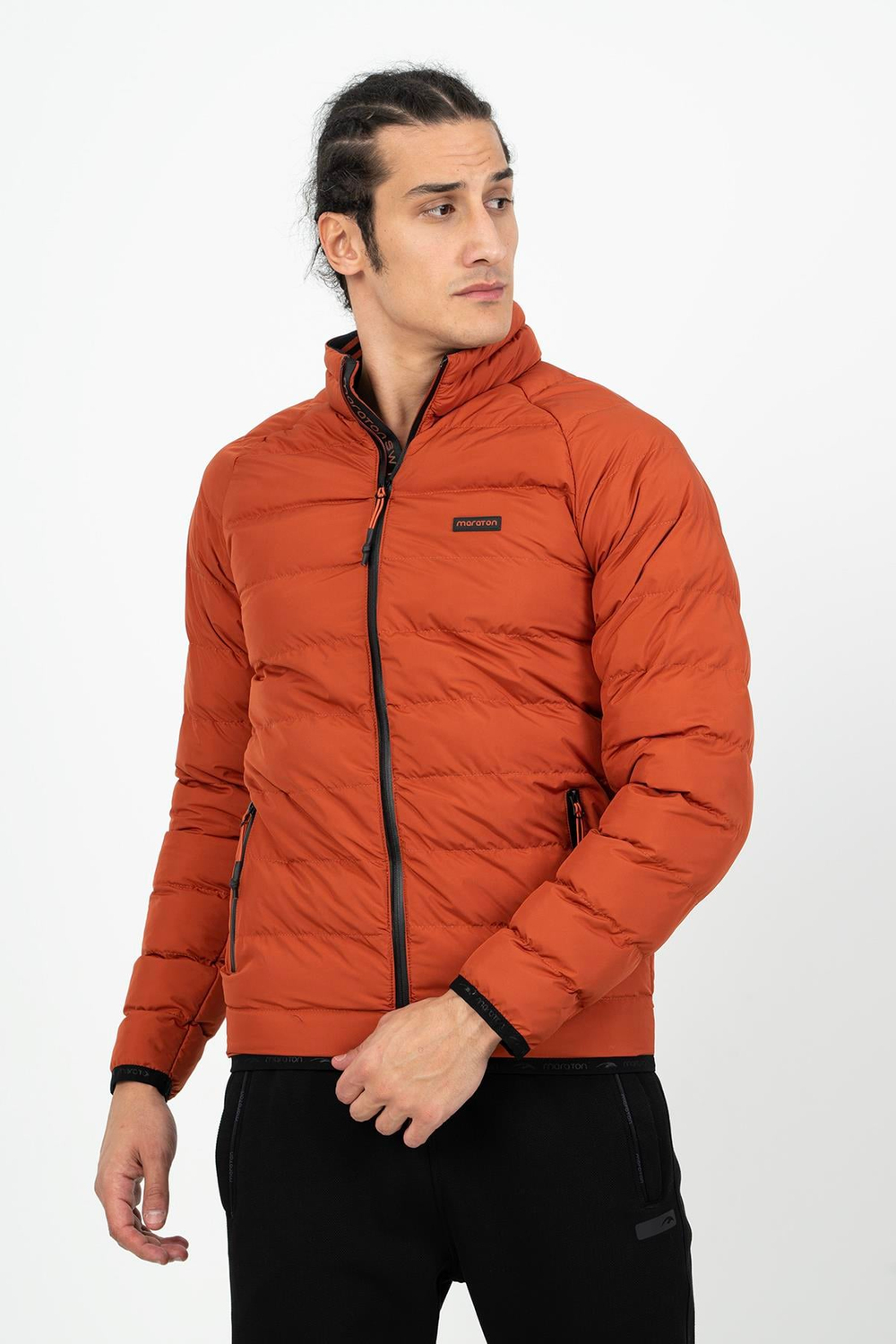 Maraton Sportswear Regular Erkek Dik Yaka  Uzun Kol Basic Mont 20112