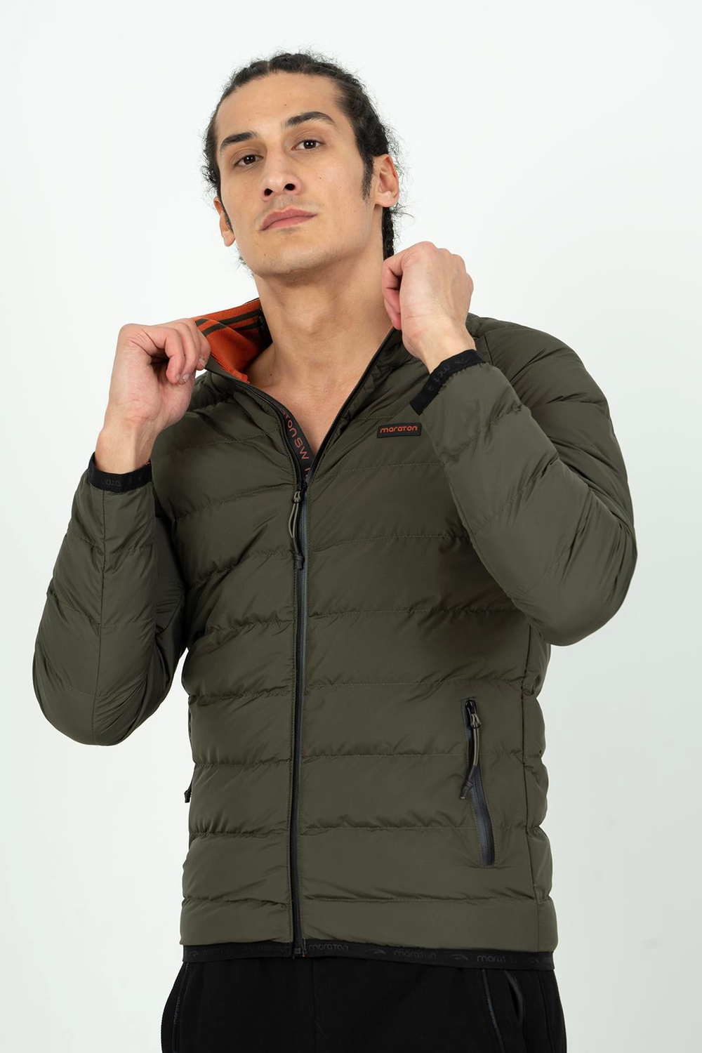 Maraton Sportswear Regular Erkek Dik Yaka  Uzun Kol Basic Mont 20112