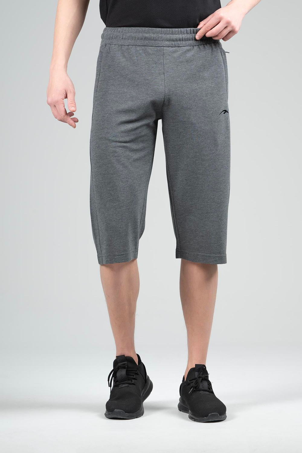 Maraton Sportswear Regular Erkek  Kapri  Basic Antramelanj Kapri 22680