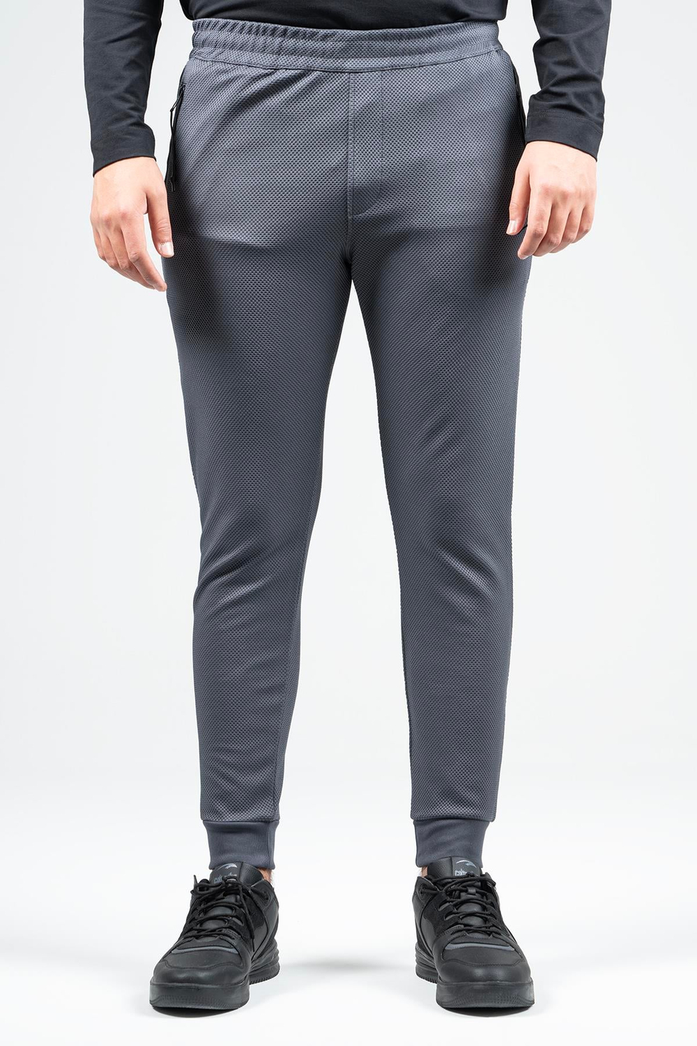 Maraton Sportswear Regular Erkek  Ribana Paça  Basic Antrasit Eşofman Altı 22658