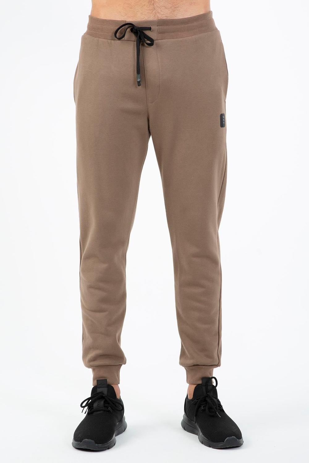 Maraton Sportswear Regular Erkek  Ribana Paça  Basic Kakao Eşofman Altı 21381