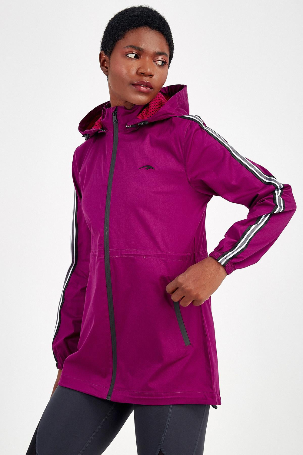 Maraton Sportswear Regular Kadın Kapşonlu  Uzun Kol Basic Ceket 19353