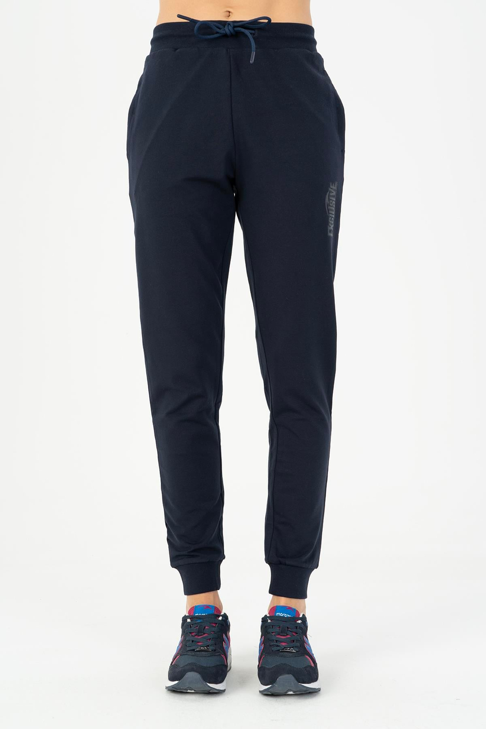 Maraton Sportswear Regular Kadın  Ribana Paça  BASICS Açık Lacivert Eşofman Altı 23271