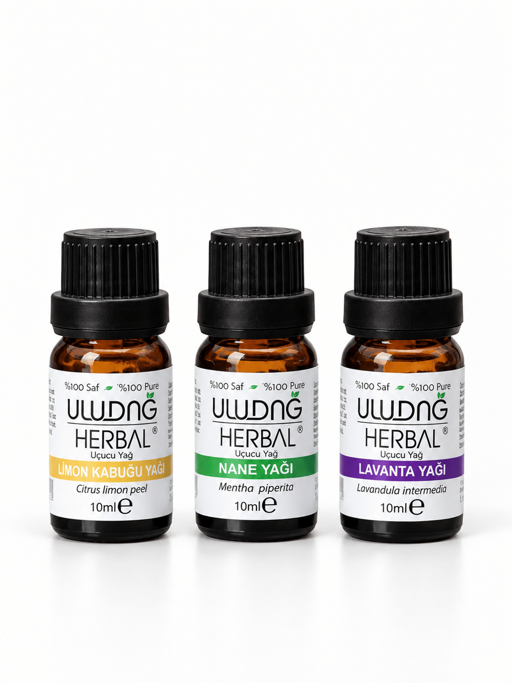 Aromaterapiye Başlangıç Seti ( Lavanta Yağı (L. angustifolia), 10 ml    Limon Kabuğu Yağı, 10 ml    Nane Yağı, 10 ml)