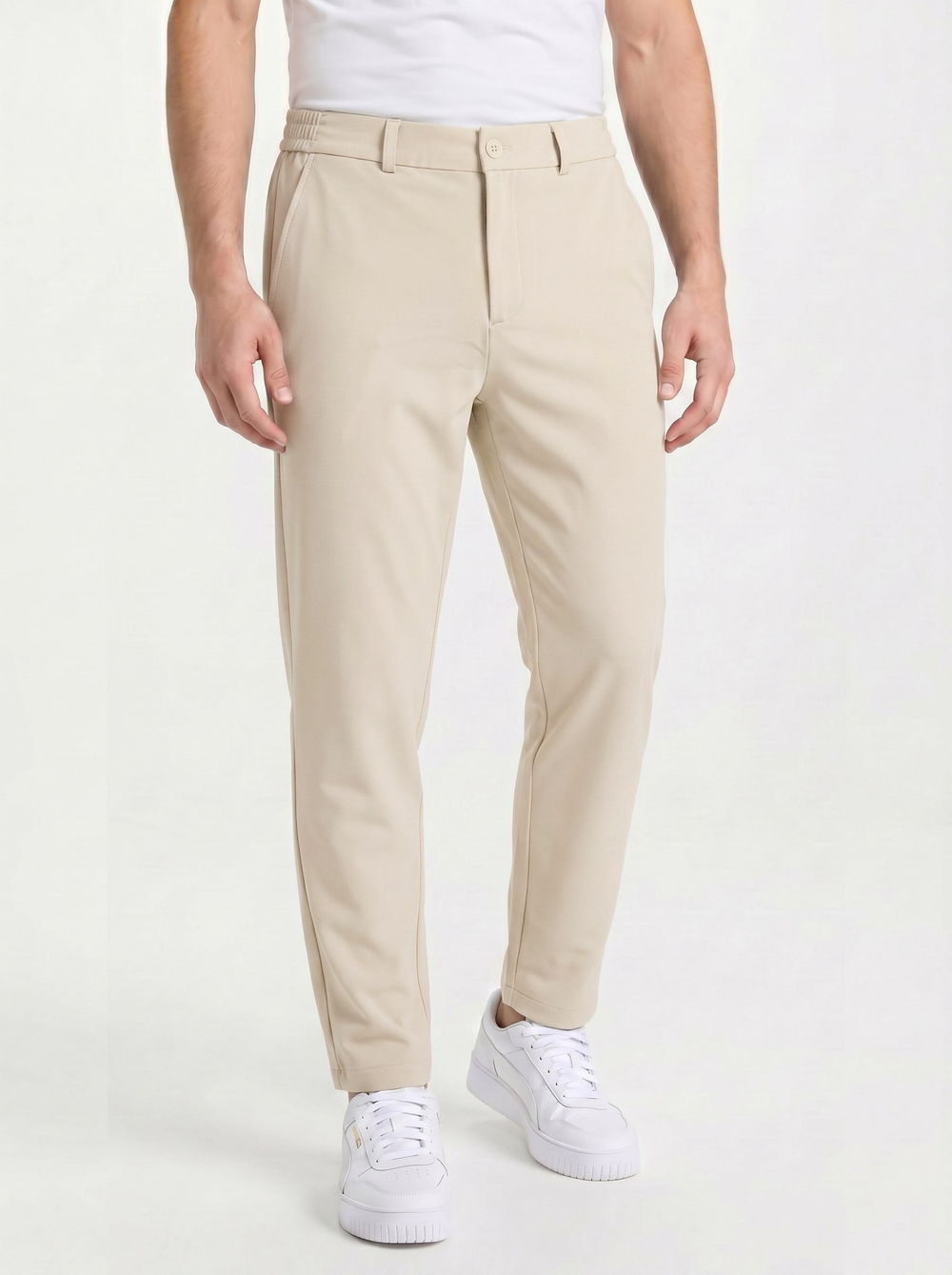 Spor Klasik Bej Kolay Ütülenebilir Easy Iron Erkek Pantolon