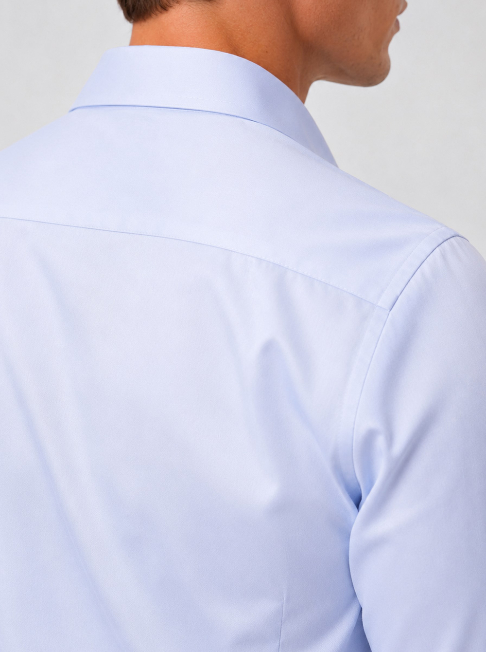 Açık Mavi Saten Slimfit Erkek Gömlek