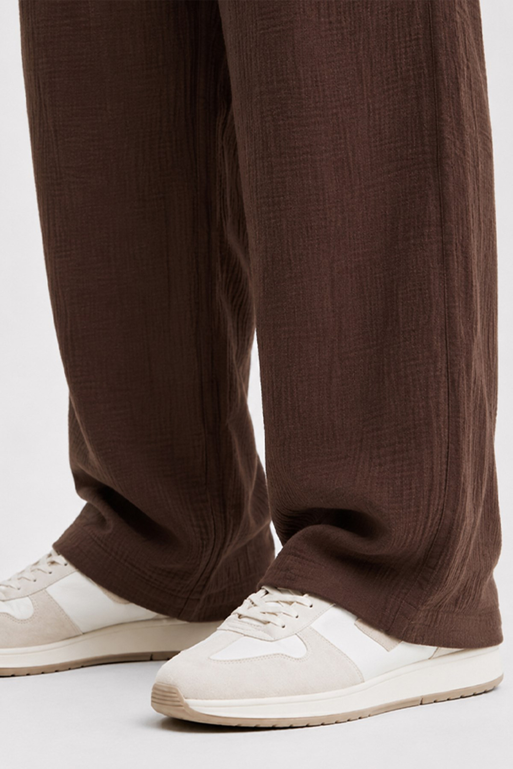  Acı Kahve Regular Fit Müslin Pantolon