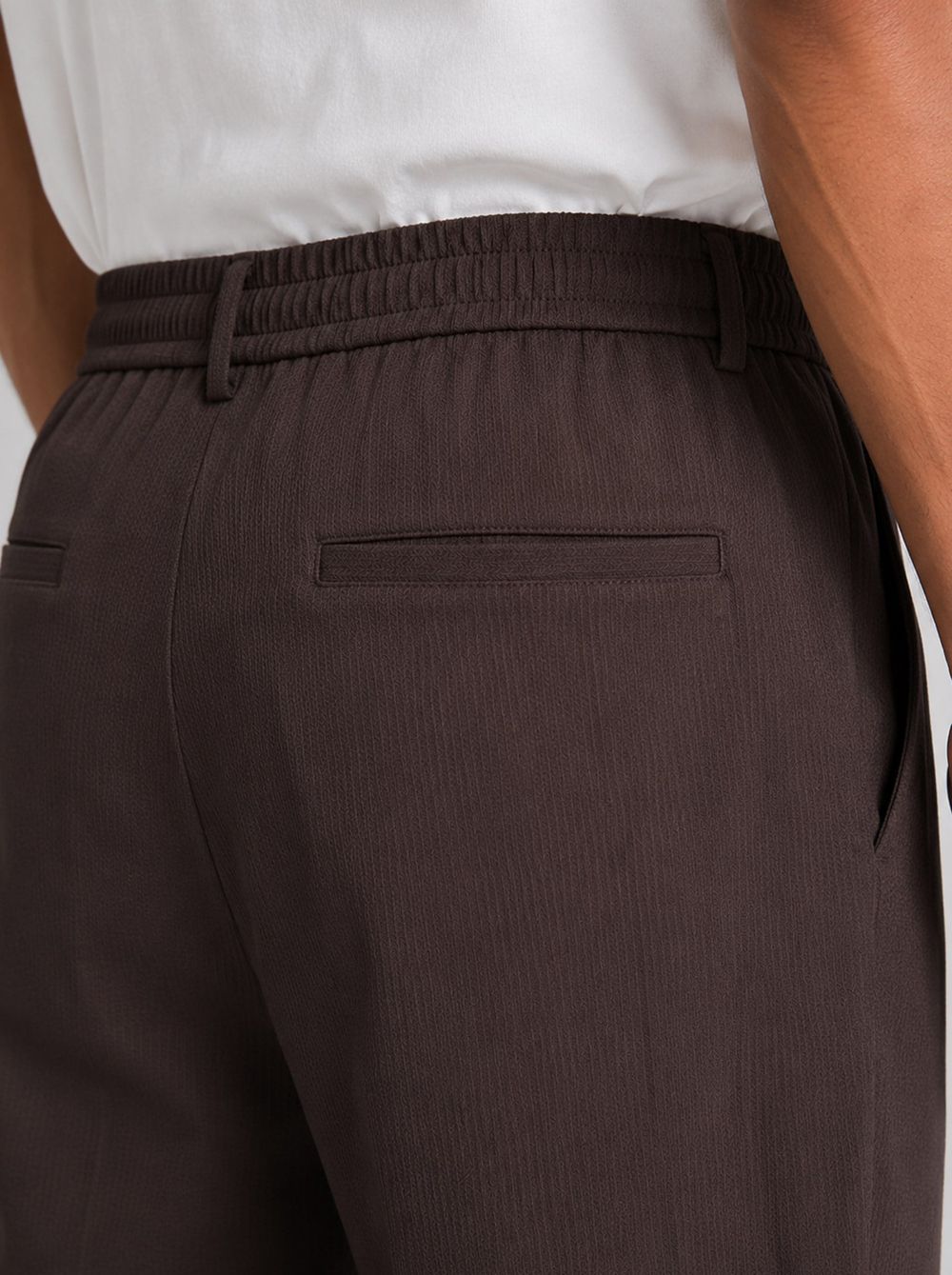  Acı  Kahverengi Relax Fit Bağcıklı Baggy Pantolon