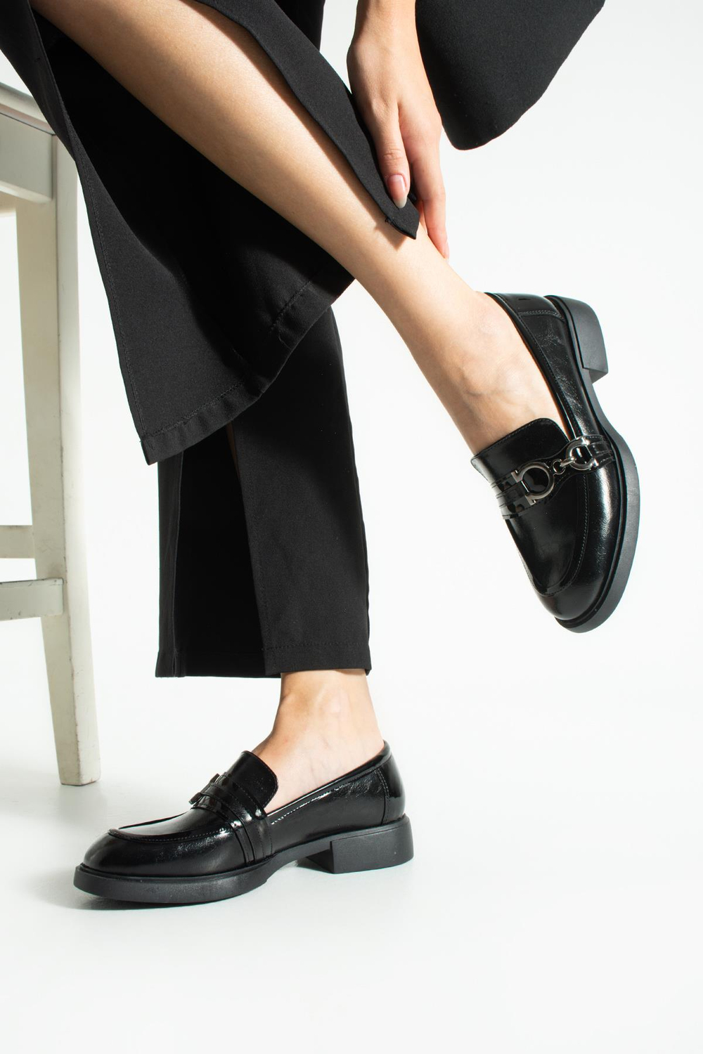 Kadın Toka Detaylı Günlük Loafer Teya - Siyah