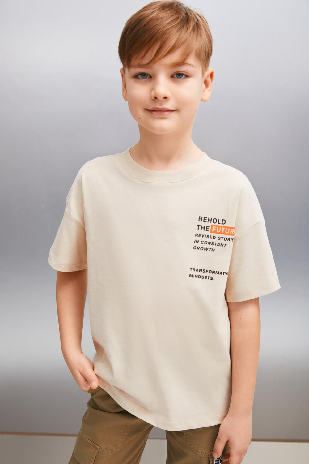 CAELAN Erkek Bej T-Shirt