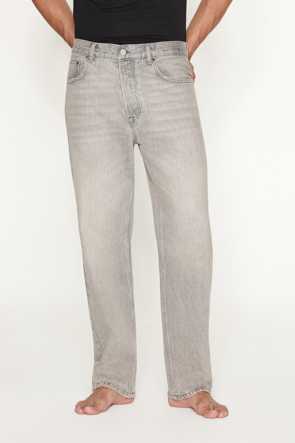 CARPE Erkek Straight Fit Gri Jeans