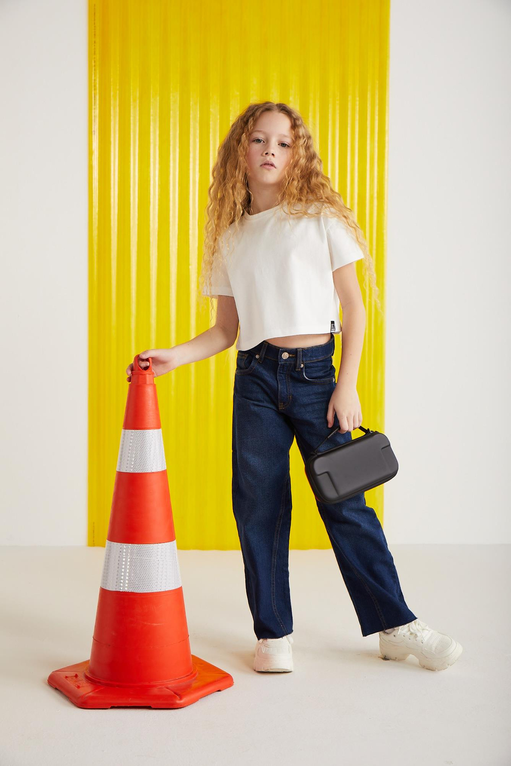 HEIDA  Boxy Beyaz Tekli T-Shirt
