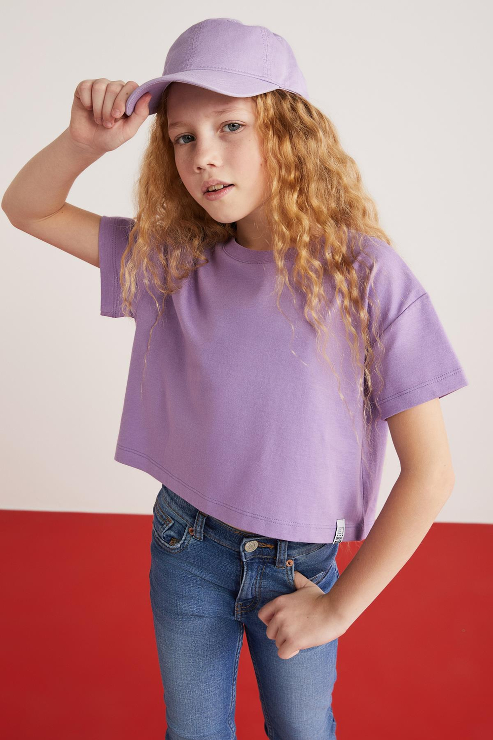 HEIDA  Boxy Mor Tekli T-Shirt