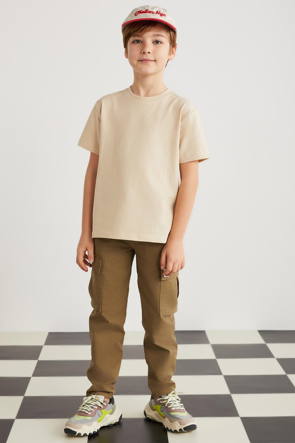 LORENZ  Relaxed Bej Tekli T-Shirt