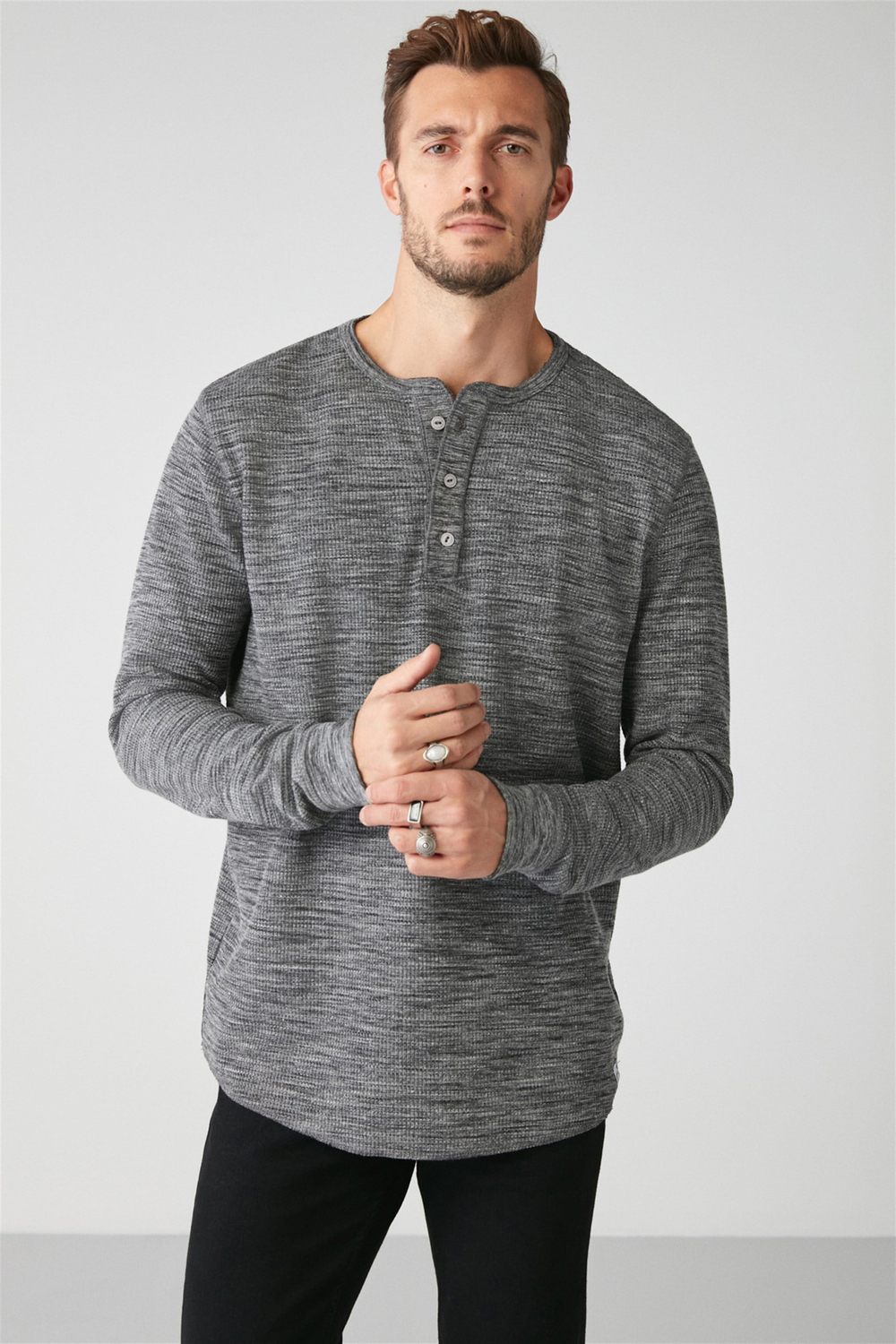 PATRICK Örme Regular Grimelanj  T-Shirt