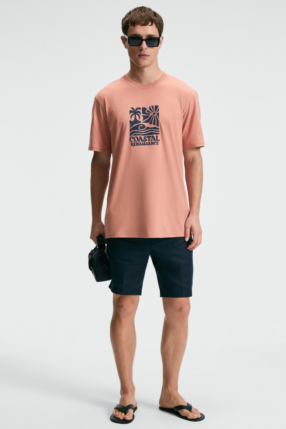 SWEET Erkek %100 Pamuk Oversize Fit Baskılı Kısa Kollu Yuvarlak Yakalı Yavruağzı T-Shirt